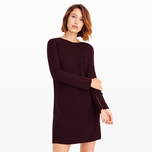 club monaco burgundy dress